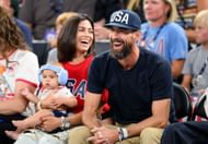 Michael Phelps during a basketball game on the 12th day of the Paris Olympics (Image via Getty Images)